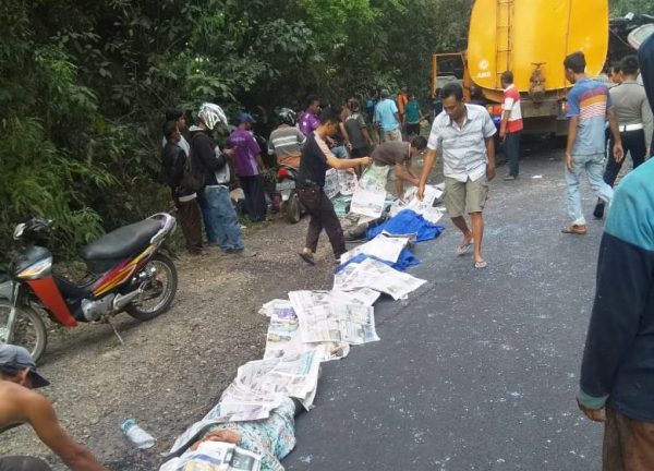 Polres Way Kanan Rilis Delapan Penumpang Bus Rosalia Indah Termasuk Sopir Truk Tewas