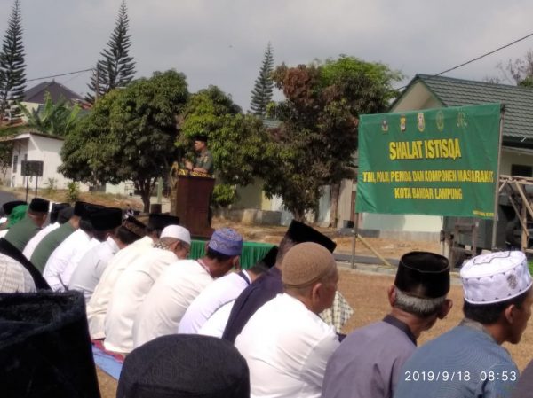 Kodim 0410 Bandar Lampung Gagas Sholat Istisqo di Lapangan Kipan B