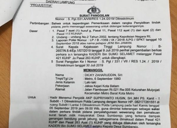 Diduga Ada “Akal Akalan” Ganti Rugi Rp80 Miliar Dampak Proyek BGJ Melalui Balai Besar Libatkan Oknum Jaksa