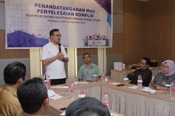 Komitmen Selesaikan Konflik Agraria, Pemkab Muba Dukung MoU antara Desa Pulai Gading dan PT. BPP