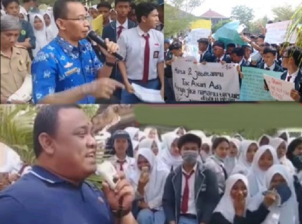 Pelajar SMA Negeri 1 Terbanggi Besar Unjuk Rasa Protes Uang Komite dan Dana BOS