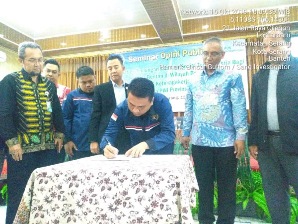 Gelar Seminar Jamsos Bagi Pekerja Rentan, BPJS Ketenagakerjaan Gandeng PWI Banten