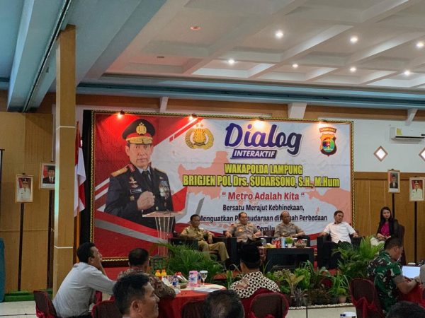 Wakpolda Lampung Dialog Cegah Tangkal Konflik Horizontal di Kota Metro