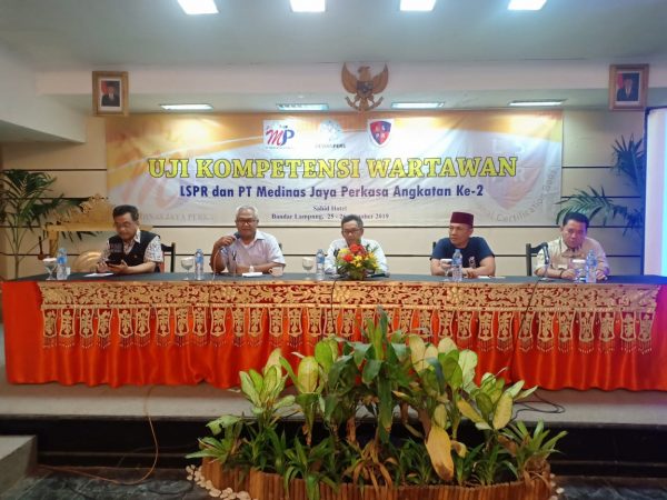 UKW ke II Medinas Lampung Luluskan 19 Wartawan Kompeten