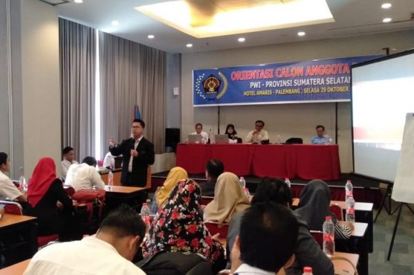 Puluhan Calon Anggota Baru PWI Provinsi Sumatra Selatan Ikuti Orentasi