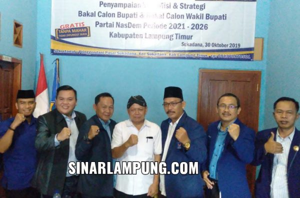 Delapan Calon Bupati Lampung Timur Sampaikan Visi Misi dan Strategi di Sekretariat Nasdem