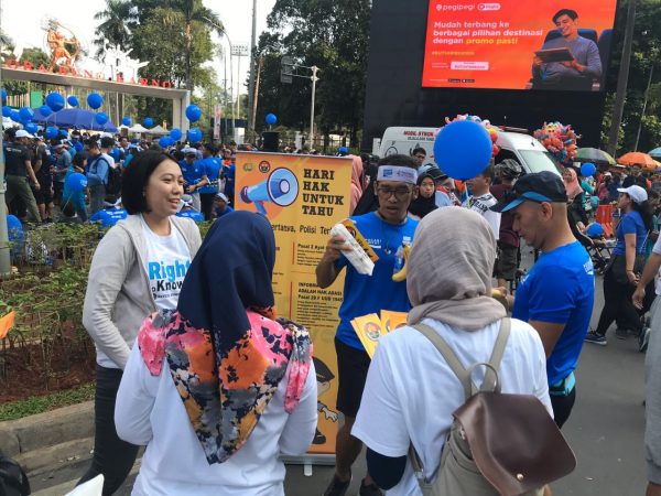 Humas Polri Informasikan Tentang UU Keterbukaan Publik di Car Free Day