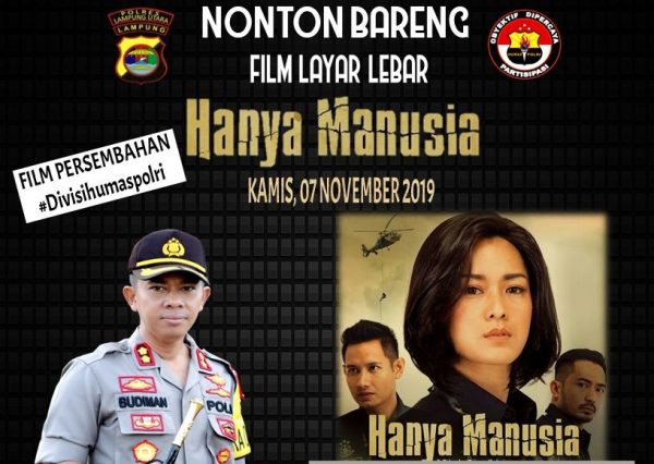 Polres Lampung Utara Ajak Masyarakat Kotabumi Tonton Film “Hanya Manusia”