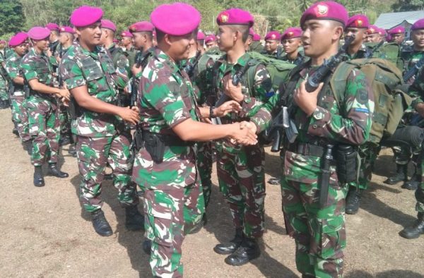 Brigif 4 Marinir/BS Sambut Satgas Satpamwal Mabes TNI dan Mabesal