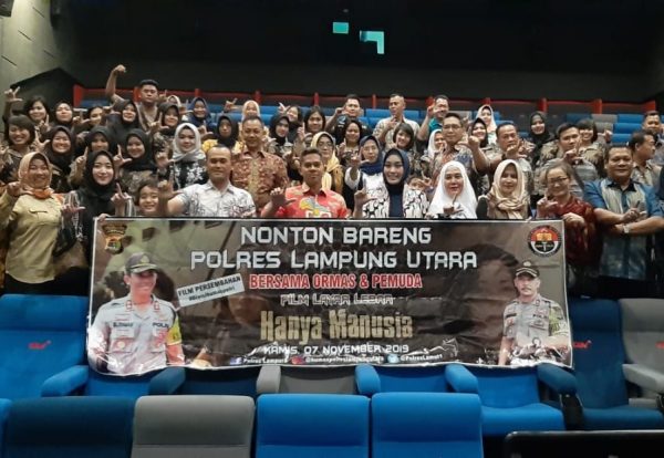 Polres Lampung Utara Nonton Bareng Film Hanya Manusia