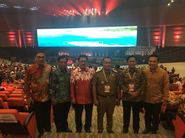 Dibuka Jokowi, Nanang Ermanto dan Forkopimda Lampung Selatan Hadiri Rakornas Di Bogor