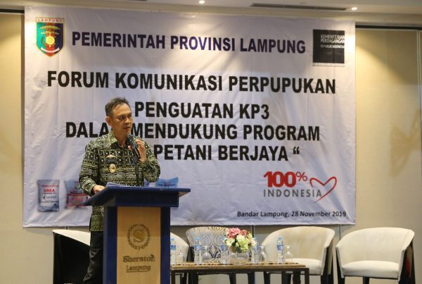 Gubernur Arinal Minta FK Perpupukan Sukseskan Program Kartu Petani Berjaya