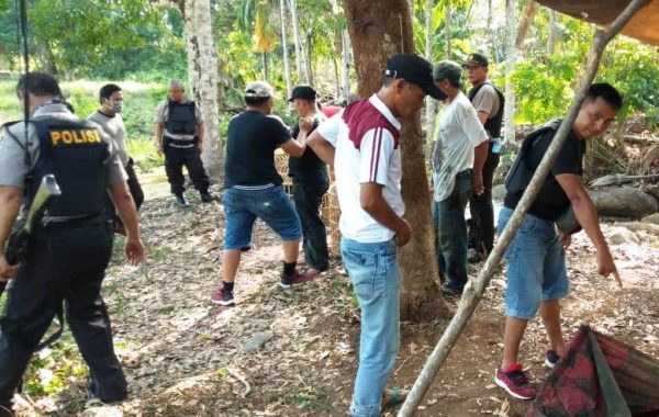 Asyik Ngadu Ayam, Polisi Polsek Tanjungraja Datang, Tiga Orang Digelandang