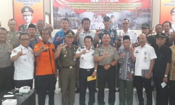 Jelang Ops. Lilin Krakatau 2019, Polres Lampung Utara Gelar Rakor Lintas Sektoral
