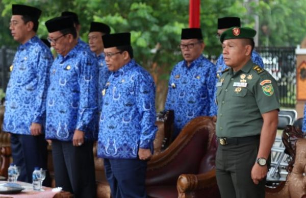 Wakili Dandim 0429/Lamtim, Kasdim Hadiri Upacara Memperingati Ke-71 Hari Bela Negara Tahun 2019