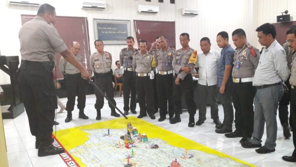Amankan Nataru, Polres Lampung Utara Gelar Lat Pra Ops dan Simulasi Ops Lilin Krakatau 2019