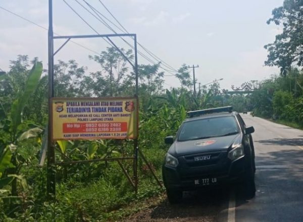 Ini Call Center Anti Bandit Sat Reskrim Polres Lampung Utara