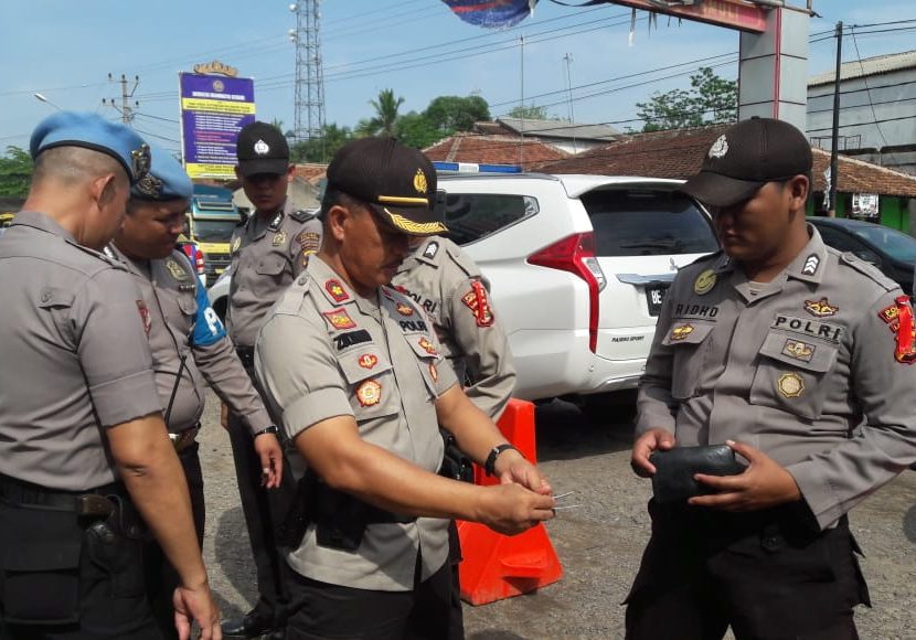 Kapolres Lampung Utara Bersama PJU dan Bhayangkari Sambangi Pos Pam dan Pos Yan Ops Lilin Krakatau