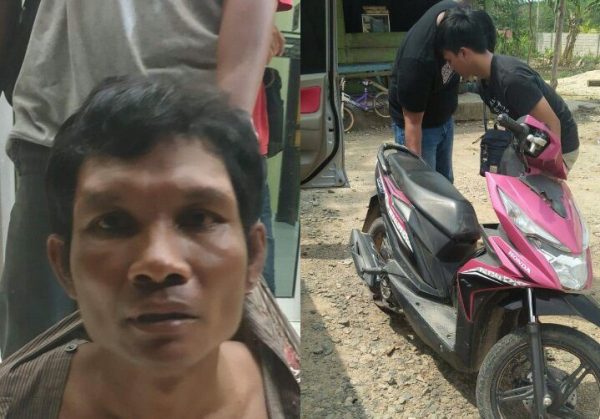 Tekab 308 Polsek Simpang Pematang Tangkap Pencuri Motor