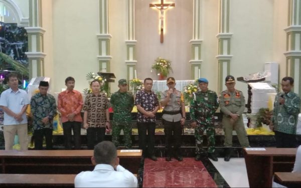 Kapolres Bersama Forkopimda Pantau Gereja di Lampung Utara