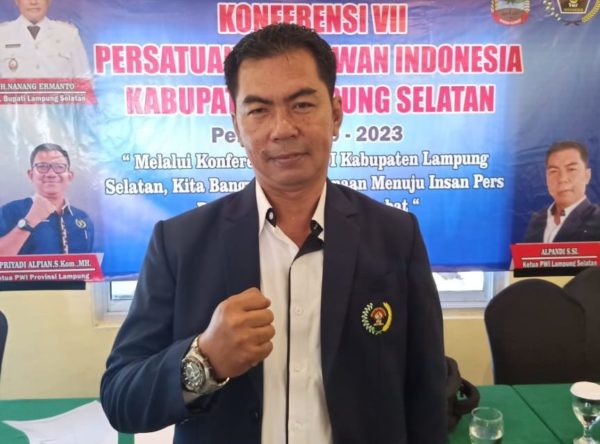 Alpandi Pimpin Lagi PWI Lampung Selatan
