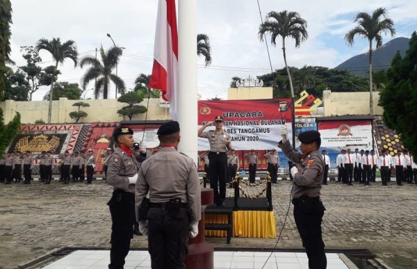 Apel Bulanan, Kapolres Tanggamus Fokuskan Pengamanan Pilkakom Serentak