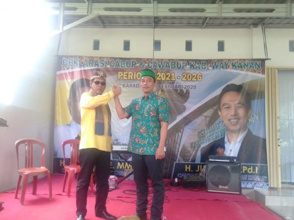 Juprius dan Juanda deklarasikan Diri Maju Pilkada Way Kanan