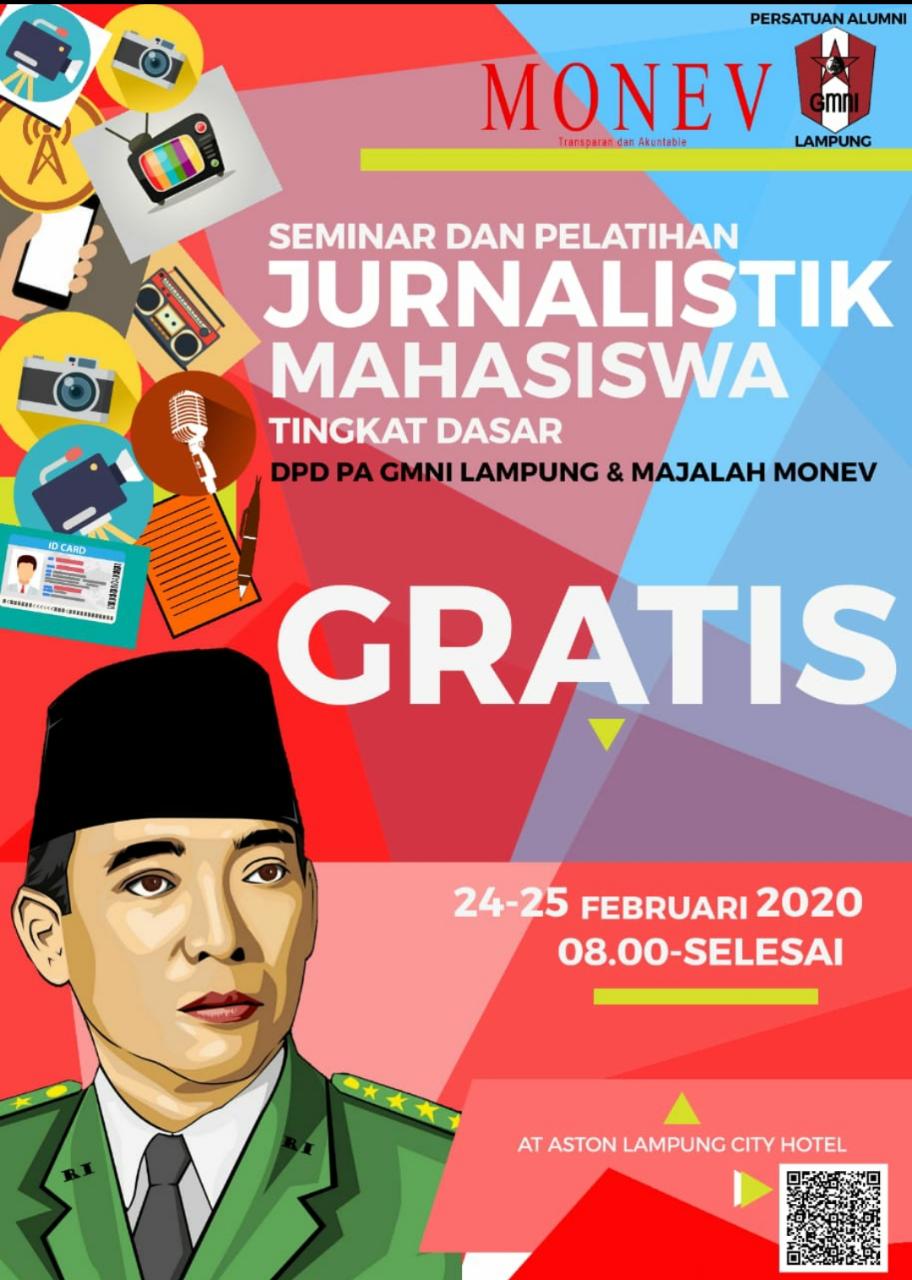 Alumni GMNI Lampung Bersama Majalah MONEV Gelar Pelatihan dan Seminar Jurnalistik Mahasiswa