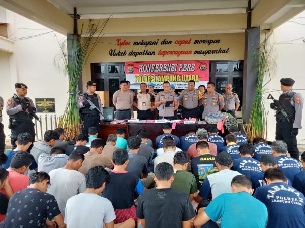 Operasi Cempaka Krakatau 2020, Polres Lampura Ungkap 52 Kasus