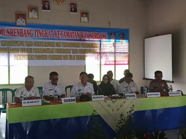 Musresbang Kecamatan Way Serdang Saply Ingatkan Soal Insfrastruktur Ekonomi dan Pembangunan