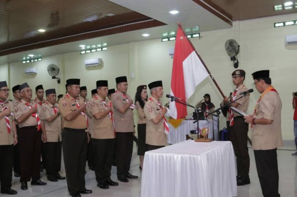 Ka Kwarda Lampung Drs. H Idrus Effendi Kukuhkan Struktur dan Pengurus Pramuka Pringsewu
