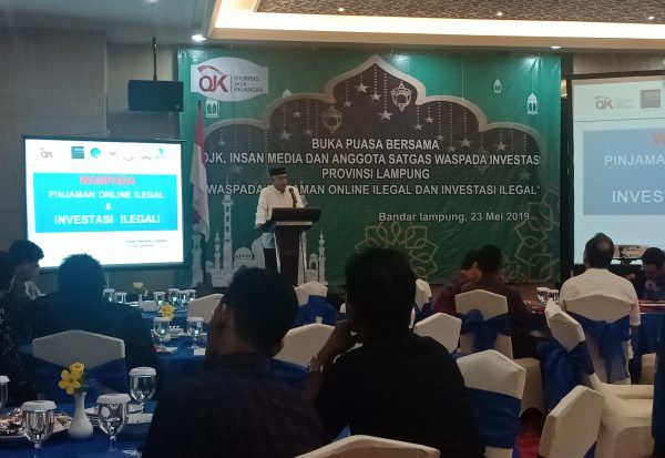 Buka Puasa Bersama Media, OJK Lampung Ajak Waspadai Fintech dan Investasi ilegal