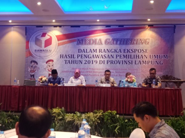 Bawaslu Lampung Tangani 135 Temuan dan Laporan Pelanggaran Pemilu Tahun 2019