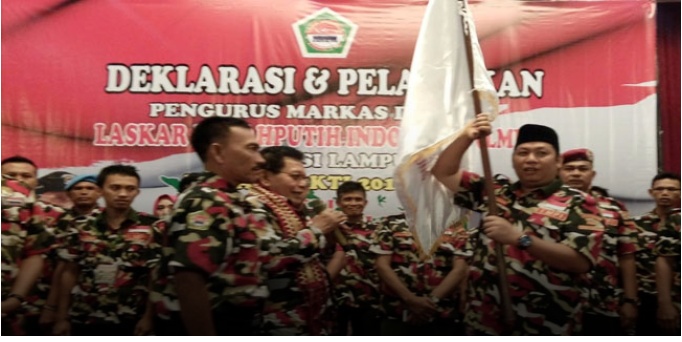 Laskar Merah Putih Indonesia Lantik Kepengurusannya Di Lampung