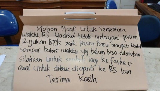 BPJS Kesehatan Keluarkan Daftar RS di Jabodetabek Yang Putus Kontrak