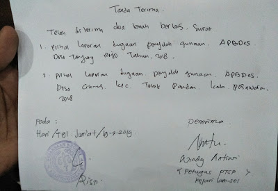 Diduga Korupsi Dana Desa, Kades Cilimus dan Tanjung Rejo di Laporkan ke Kejari Lampung Selatan