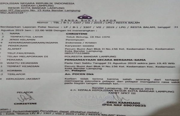Tidak Terima di Kroyok dan Dilecehkan, Seorang Ibu Rumah Tangga di Perum Bumi Asri Polisikan Tetangganya