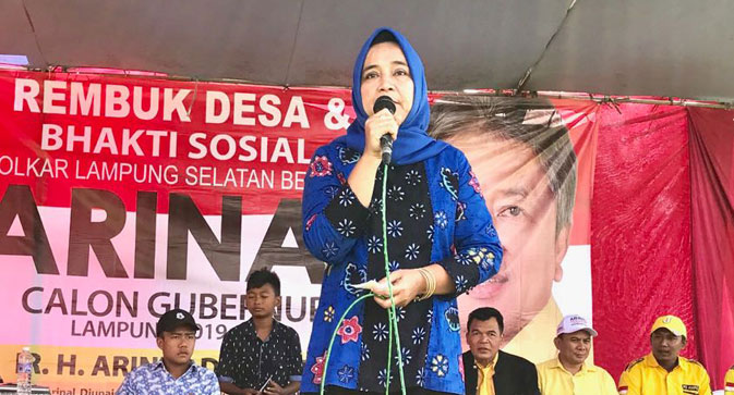 Riana Sari Wakili Dukungan Warga Lamsel Untuk Arinal-Nunik