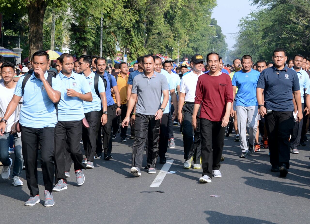 Presiden Jogging di CFD Solo Minggu Pagi