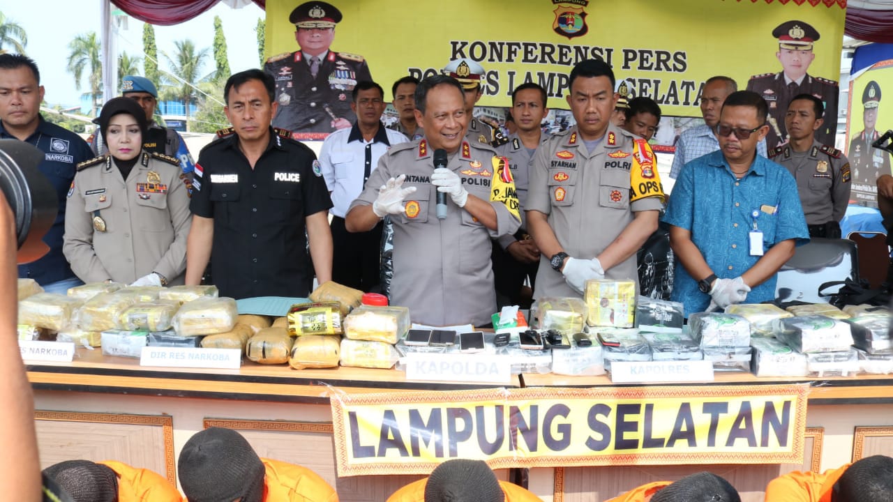 Polisi Amanakan 58 kg Sabu Asal Cina Bernilai Miliar Rupiah di Pelabuhan Bakauheni