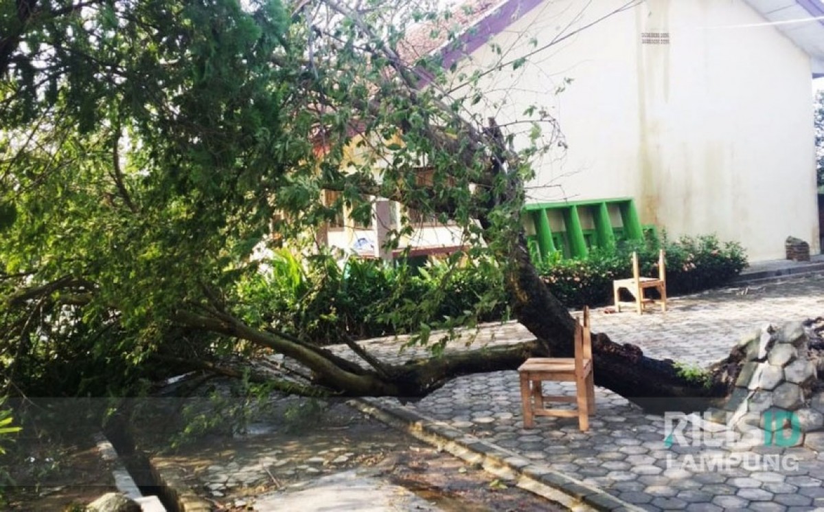 Empat Sekolah Porak-Poranda, Sebagian Sukarame Padam