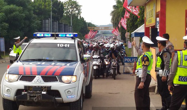 Polisi Lampung Kawal Pemudik Bermotor, Kapolda Jamin Keamanan