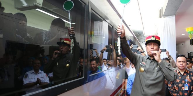 Pjs. Gubernur Lampung Didik Resmikan Pengoperasian KA Kuala Stabas Premium Rute Baturaja-Tanjung Karang PP