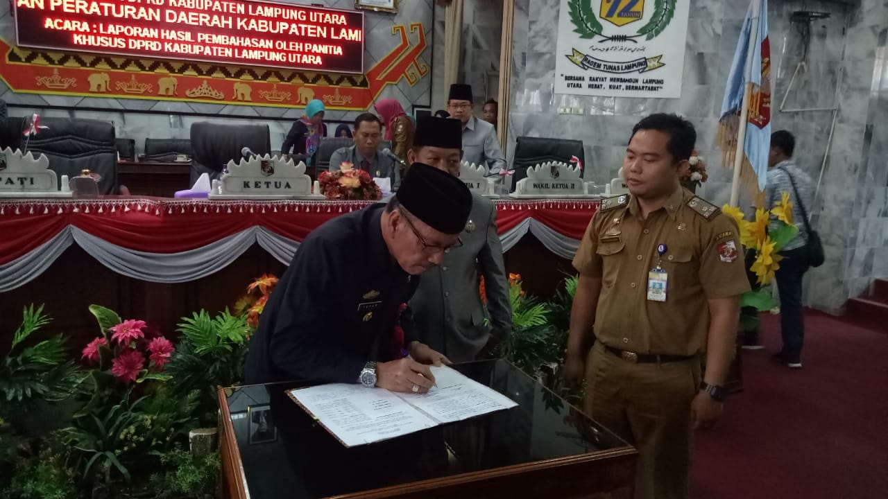DPRD Lampung Utara, Gelar Paripurna Dua Raperda