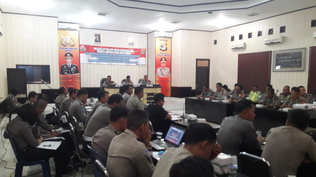 Polres Lampura Gelar Latihan Pra-Ops Patuh Krakatau 2018