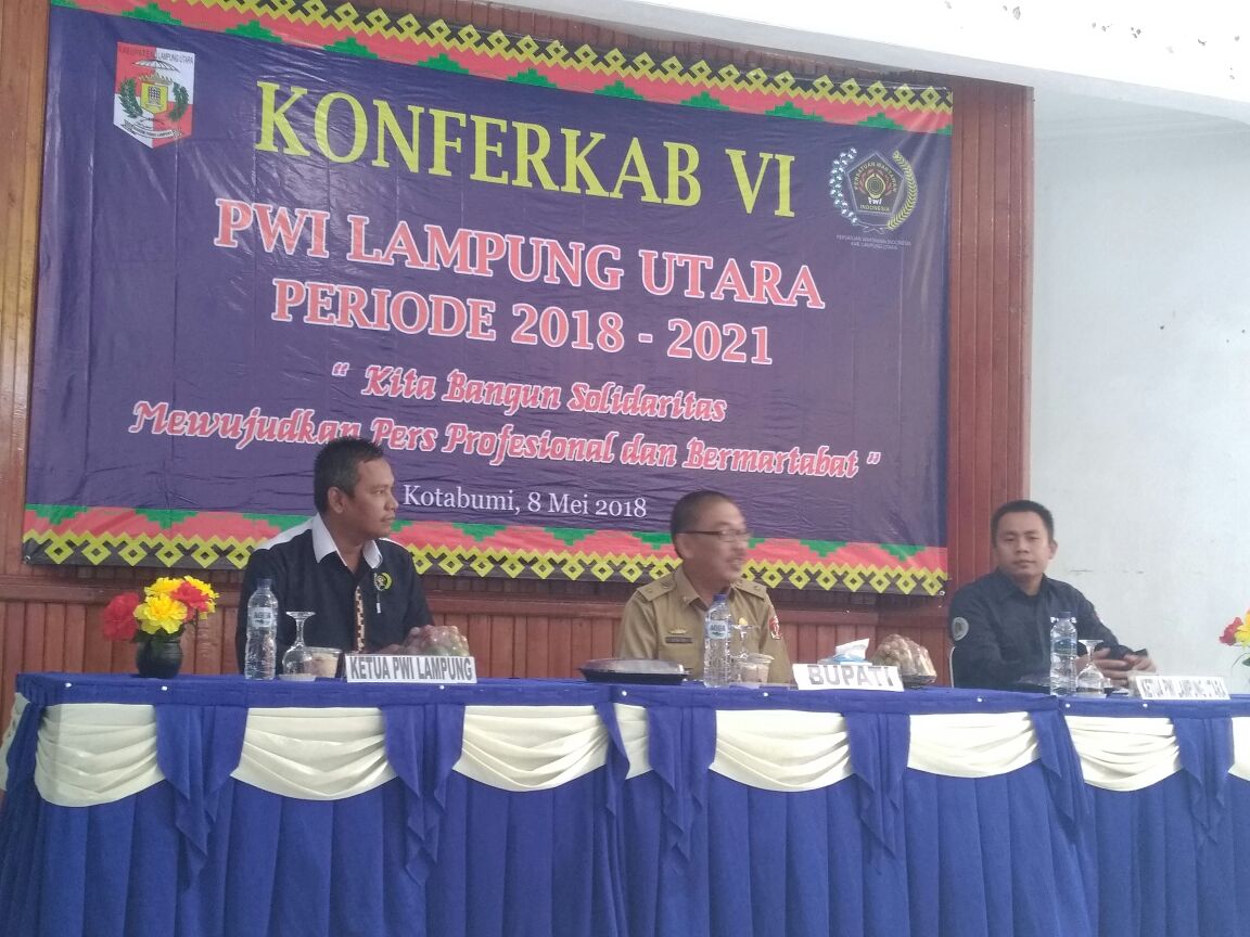 Eksistensi Organisasi, Bangun Solidaritas Serta Wujudkan Pers Yang Profesional di Konferkab VI Cabang Lampura