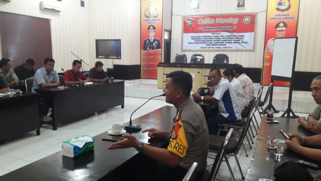 Coffe Morning, Kapolres Lampura Imbau Pilkada Damai