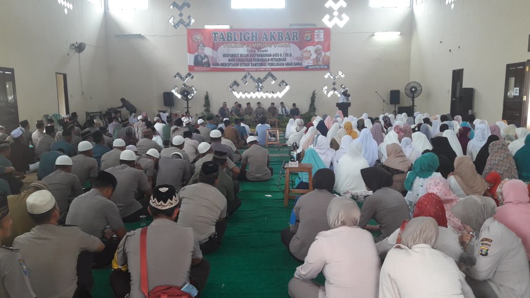 Sambut Ramadhan, Polres Lampung Utara Gelar Tablig Akbar Bersama TNI