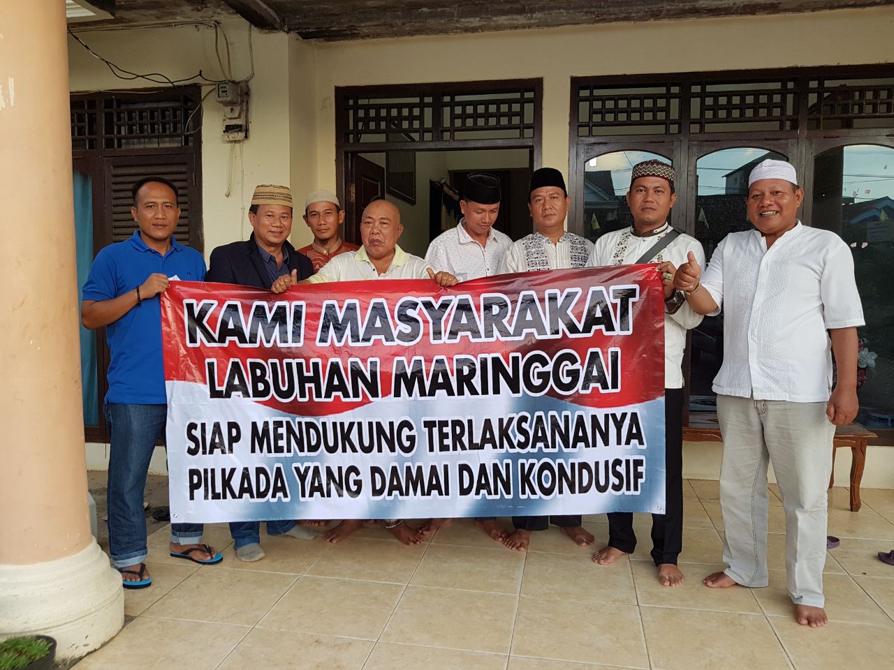 Intelkam Polda Lampung Ajak Masyarakat Labuhan Maringgai Serukan Pilkada Damai dan Kondusif