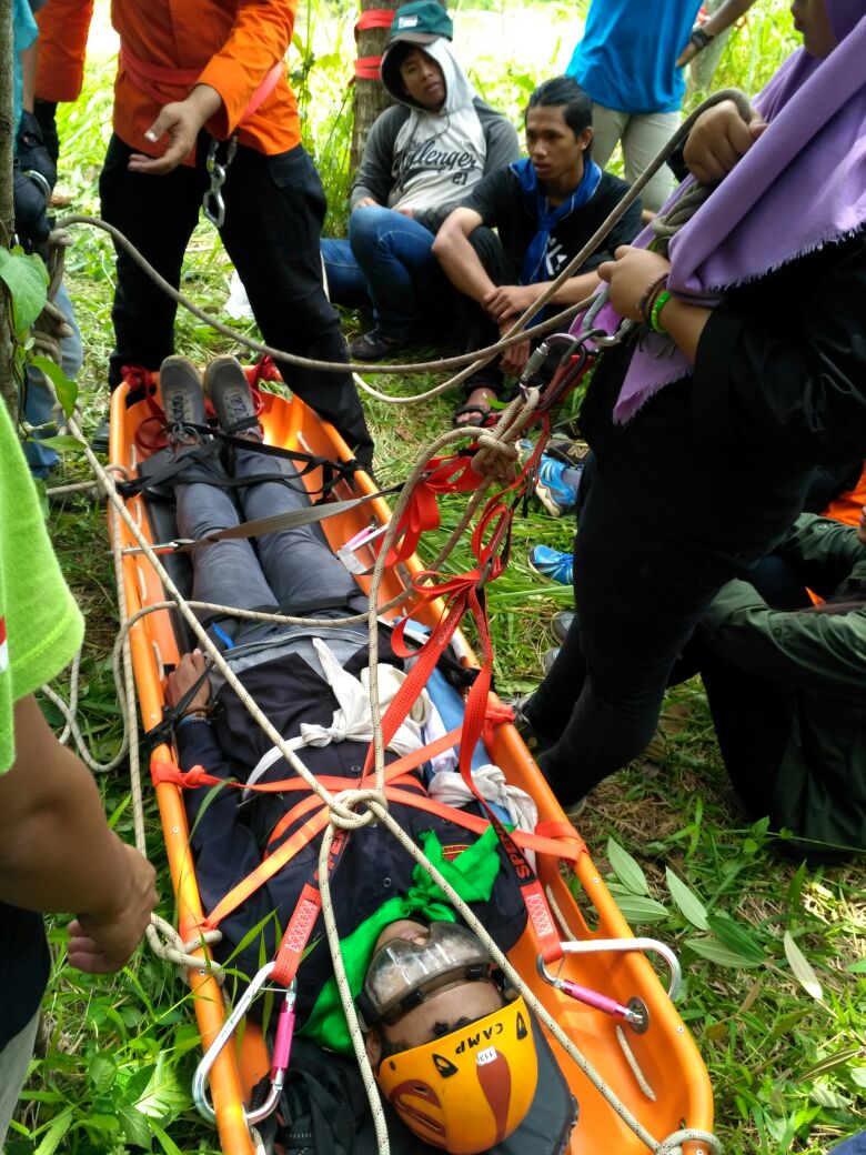 Mapala Bersama Basarnas Lampung Gelar Latihan Gabungan SAR